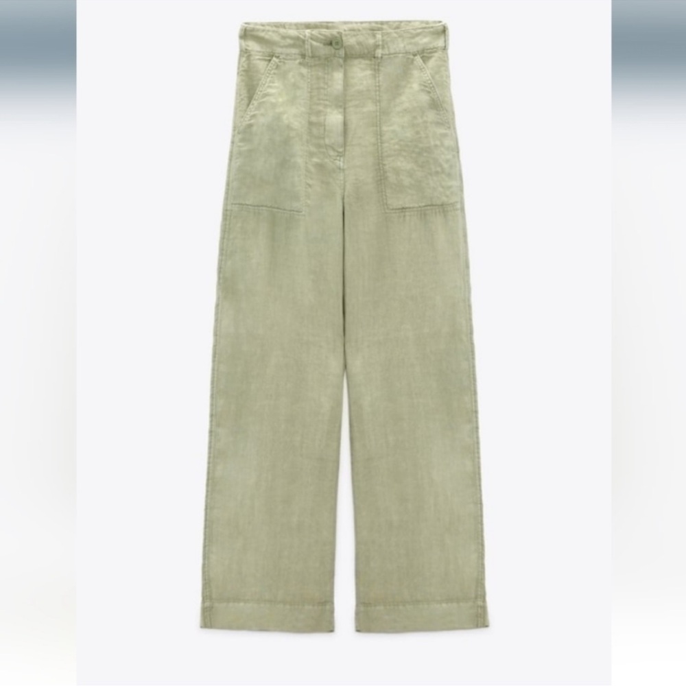 Zara | 30.5” Linen Wide Leg Pants